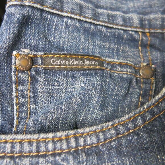 CALVIN KLEIN *VINTAGE* Jeans Size 36/32* Mens Relaxed Straight Blue Y2K Hip Hop - Picture 4 of 11